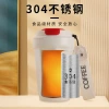 Customized logo engraving gifts: 304 stainless steel coffee cups, female letter insulated cups with handles, car water cups Specification image